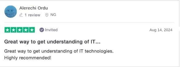 Five-star Trustpilot review of Recruitment Skul
